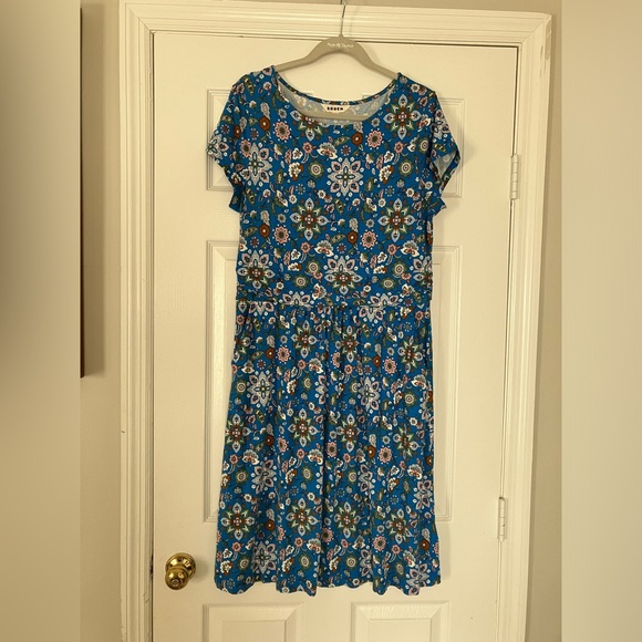 Boden Amelie Floral Jersey Dress Size 12 Pockets Floral Knee Length - Picture 2 of 7
